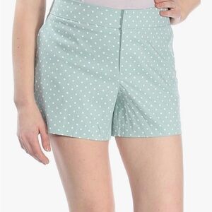 Maison Jules Womens Polkadot Cotton Chino Mint Green Shorts L(10)Size